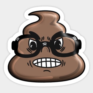 Angry geek poop emoji Sticker